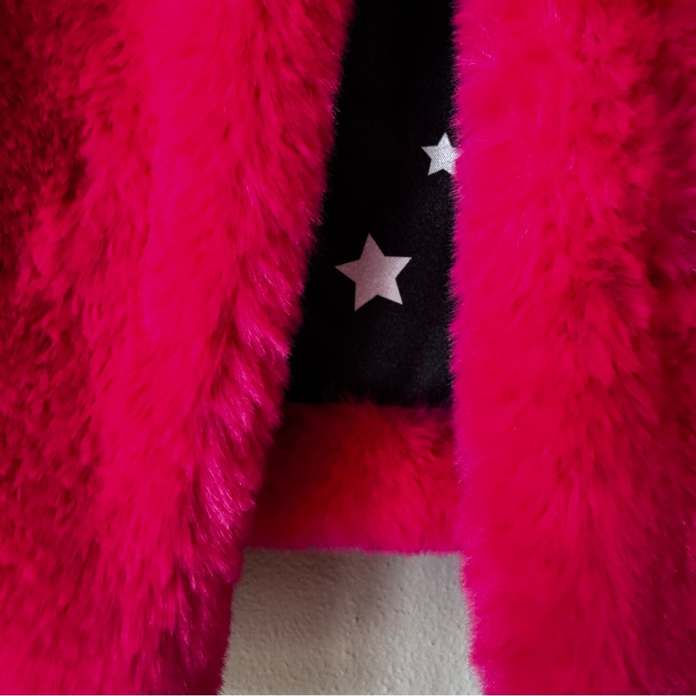 NWT•Avec Les Filles•Faux Fur Shawl Collar Coat•Hibiscus•XS - Picture 6 of 12